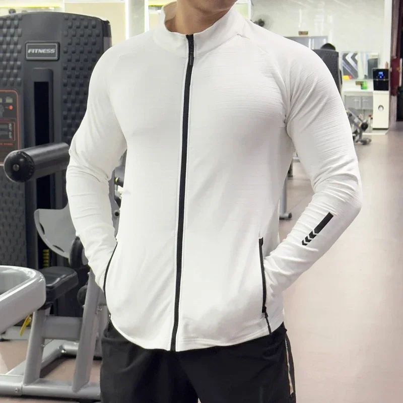 Running Gear Jacket - Jaket Gym pria, celana ketat latihan