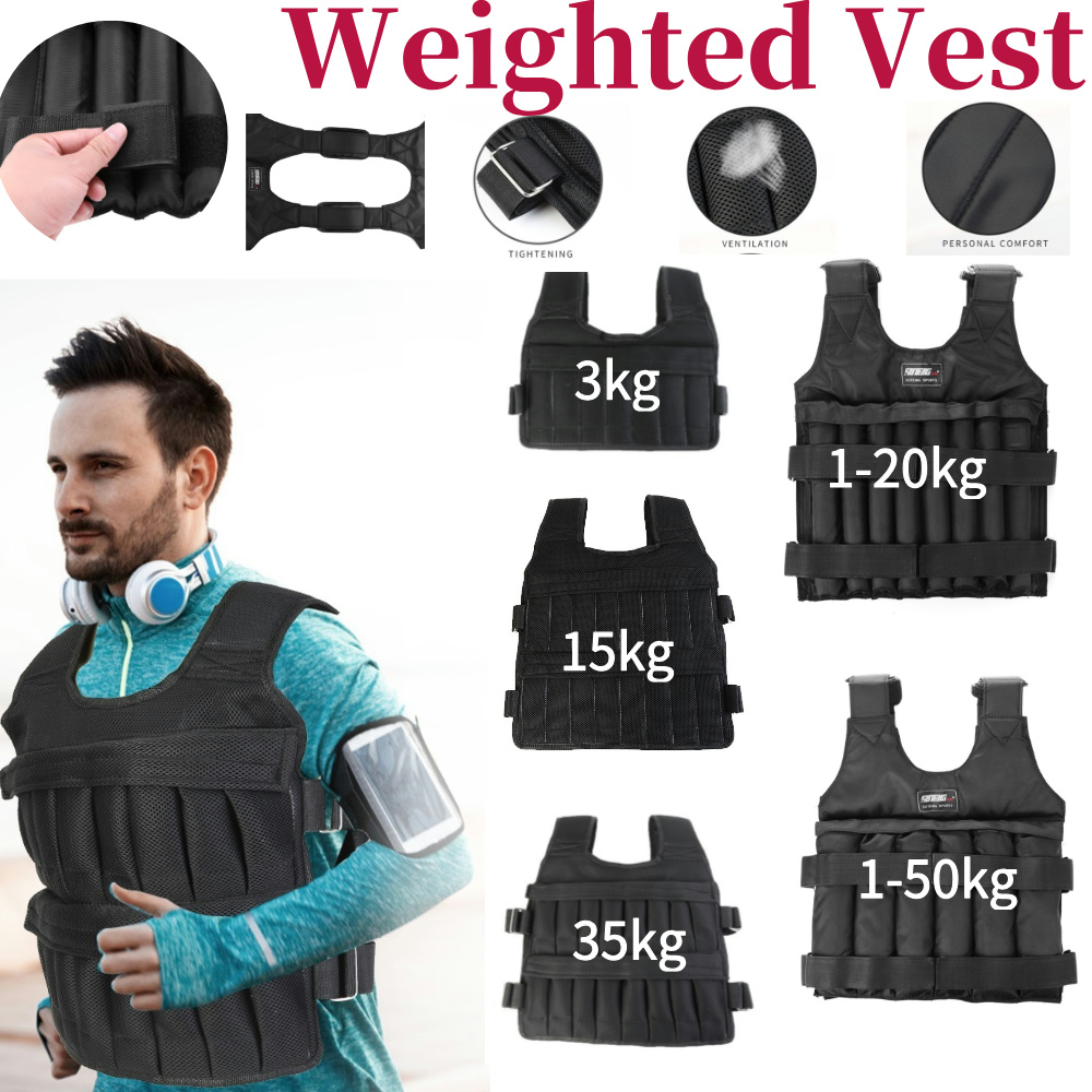 Running Gear Jacket - Jaket Beban Latihan 3/15/35kg, Rompi Olahraga
