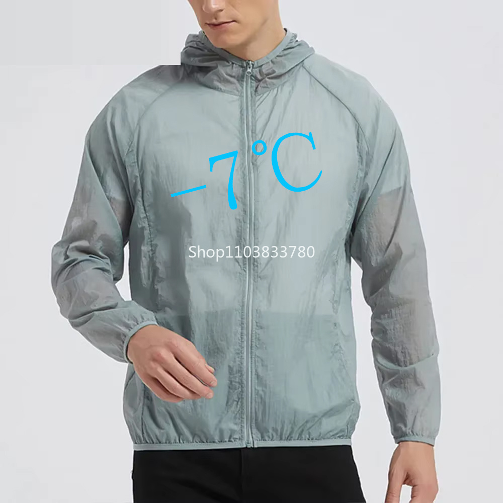 Running Gear Jacket - Jaket Pelindung Matahari Berkerudung Pria, Ringan,