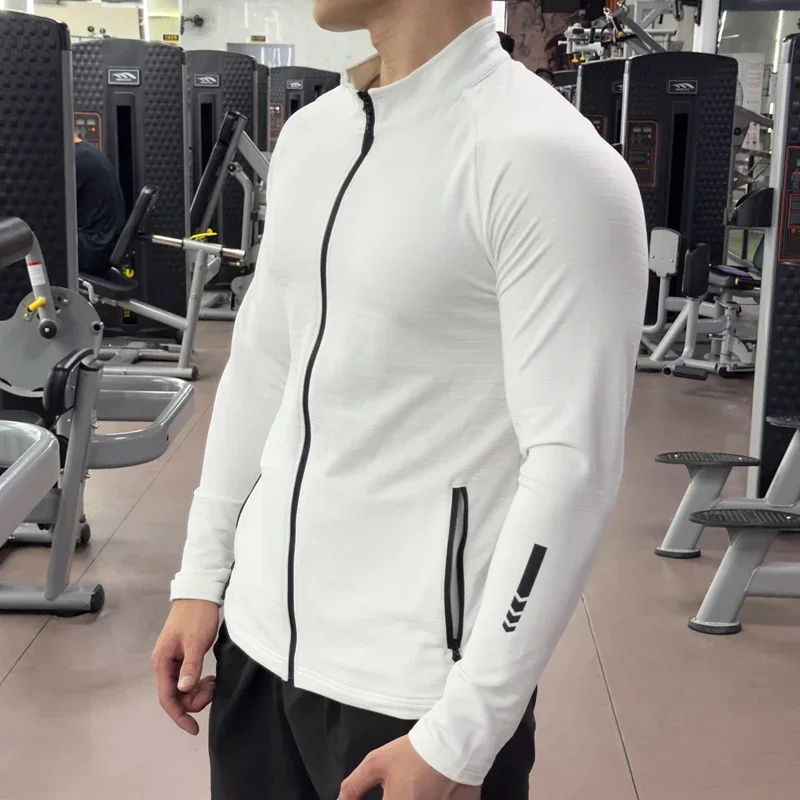 Jaket Gym pria, celana ketat l - Running Gear Jacket ulasan dan harga