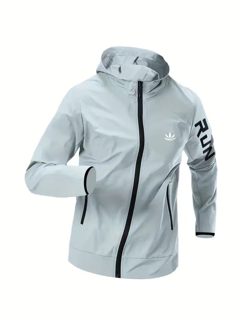 Jaket Windbreaker Hoodie Pria  - Running Gear Jacket ulasan dan harga