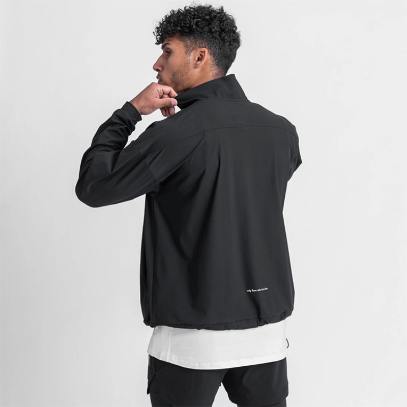 Jaket pria, Gym lari hoodie Bo - Running Gear Jacket ulasan dan harga