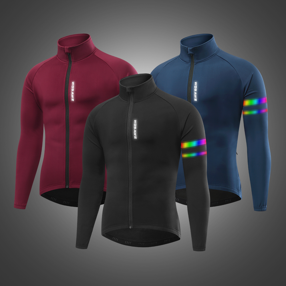 WOSAWE jaket bersepeda musim d - Running Gear Jacket ulasan dan harga