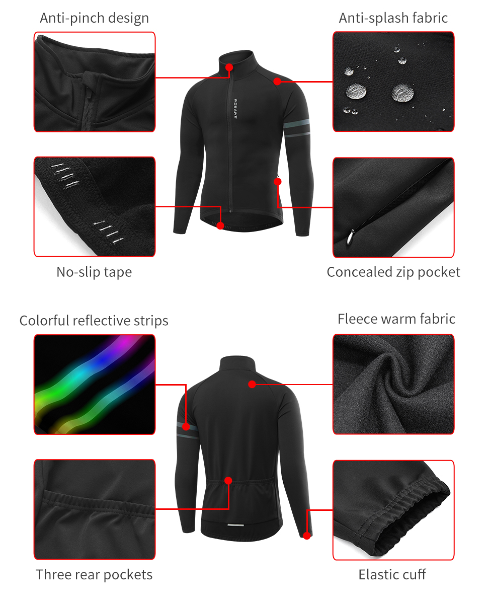 WOSAWE jaket bersepeda musim d - Running Gear Jacket ulasan dan harga